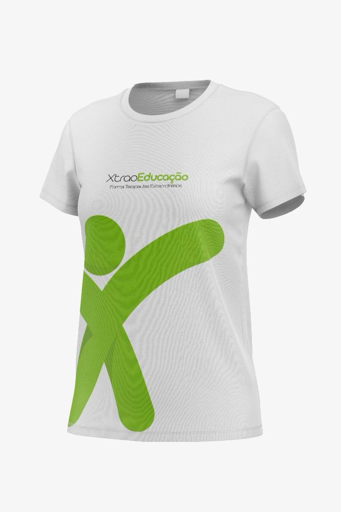Modelo visual de camiseta XTRAO Educação